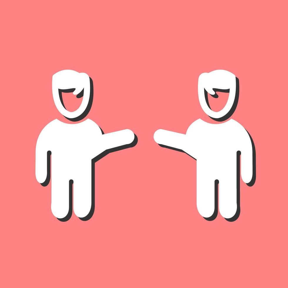 Waving to People I Vector Icon