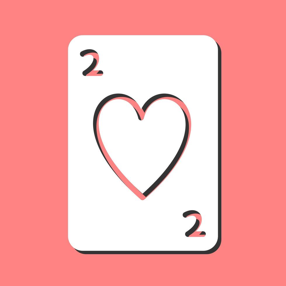 icono de vector de tarjeta de corazones