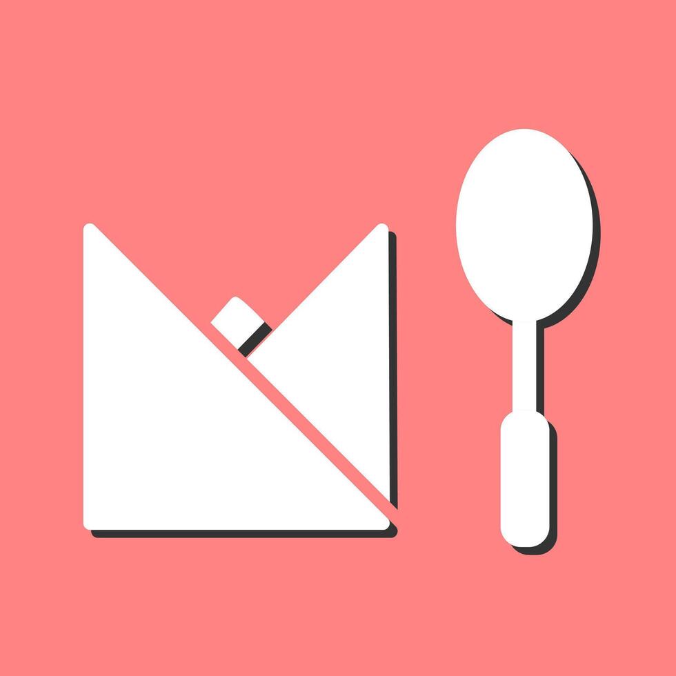 Spoon and Napkin Vector Icon