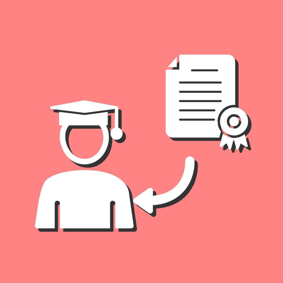 Receiving Diploma Vector Icon
