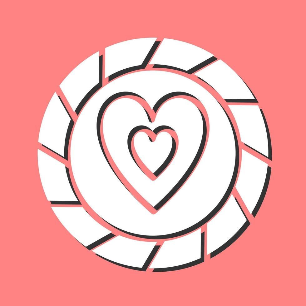 icono de vector de chip de corazón