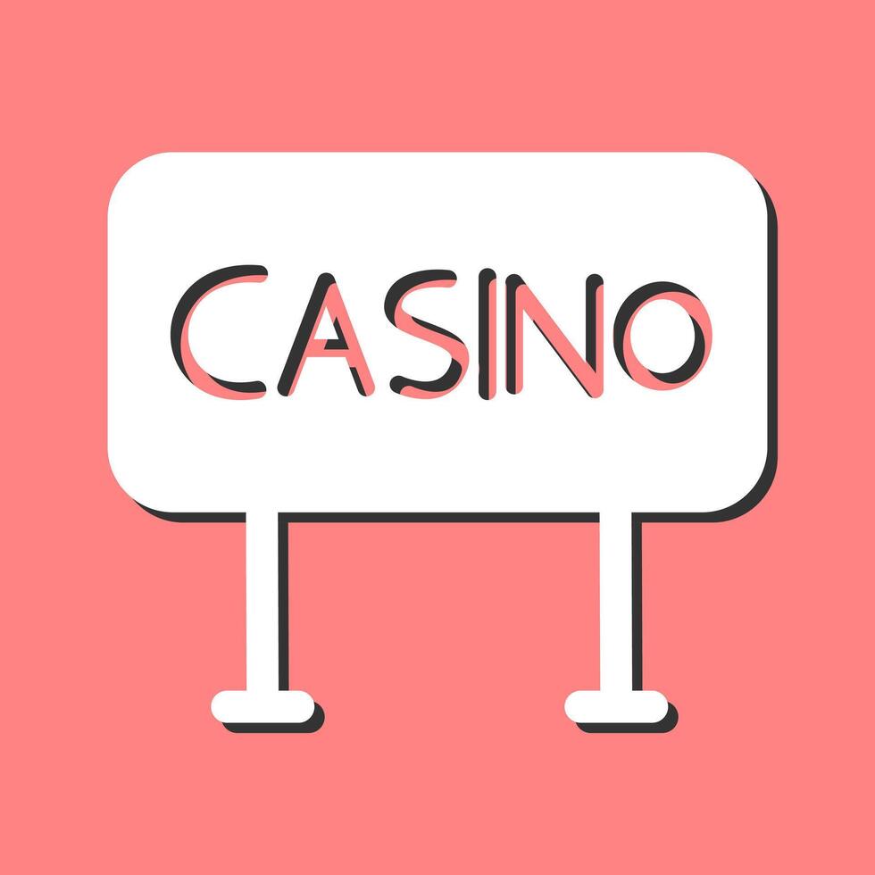 icono de vector de signo de casino