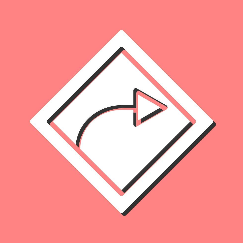 Right Turn Vector Icon