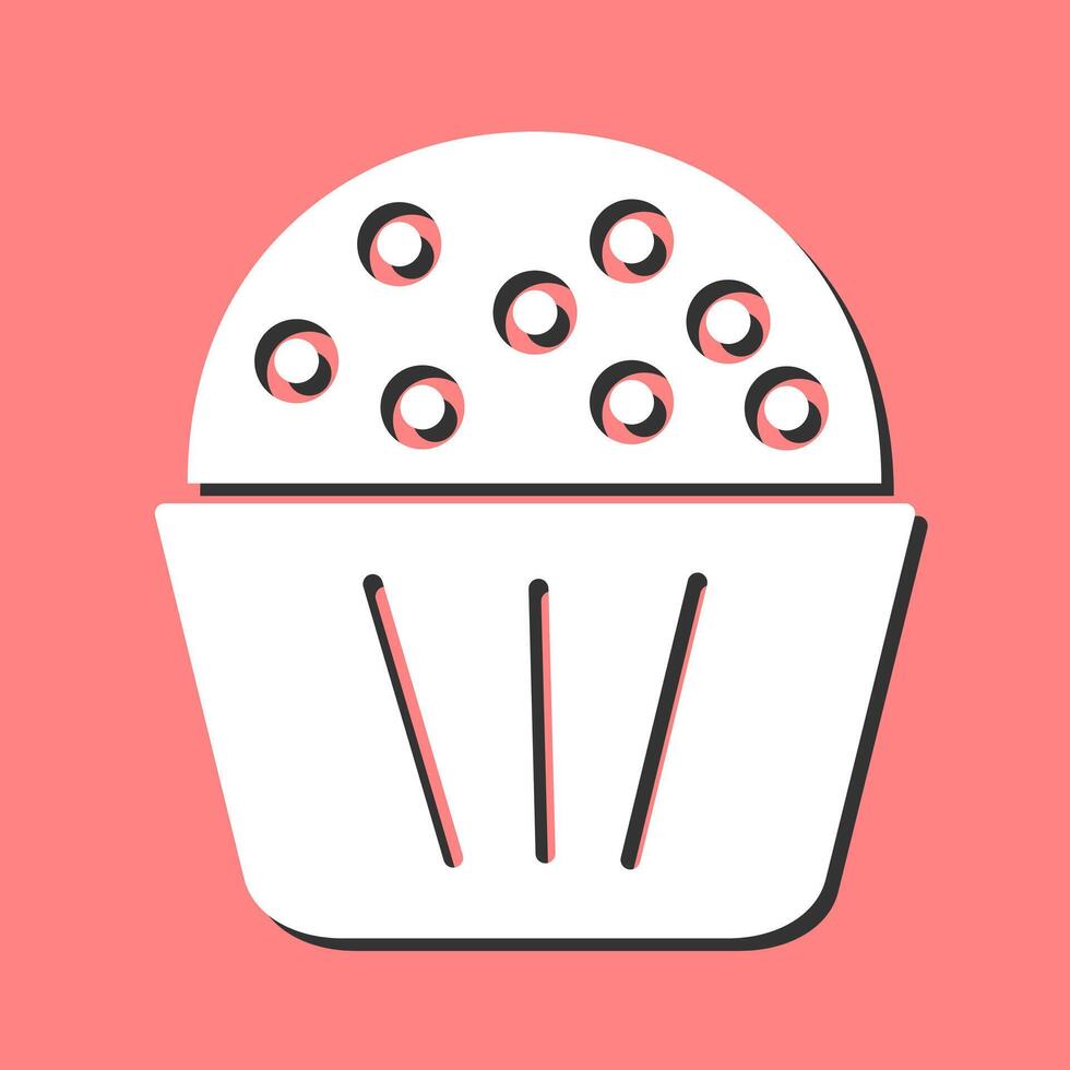 icono de vector de muffin de chocolate