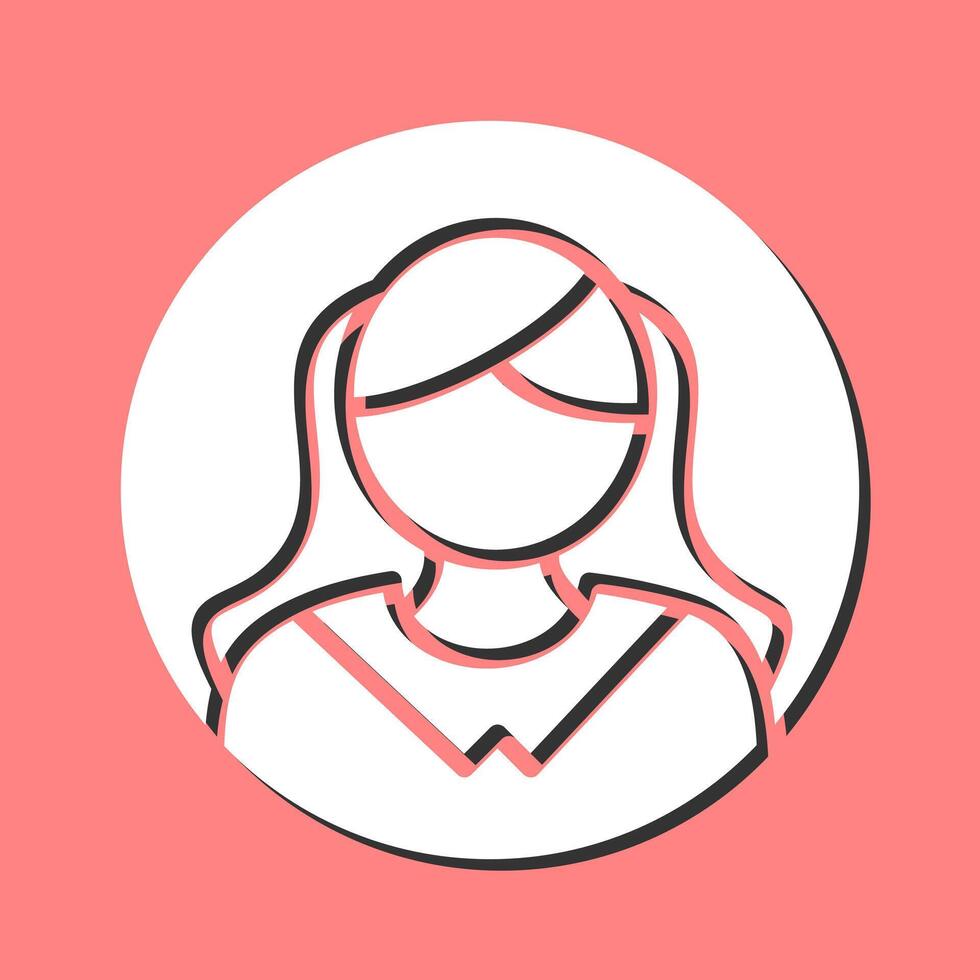 Female Profile Vector Icon