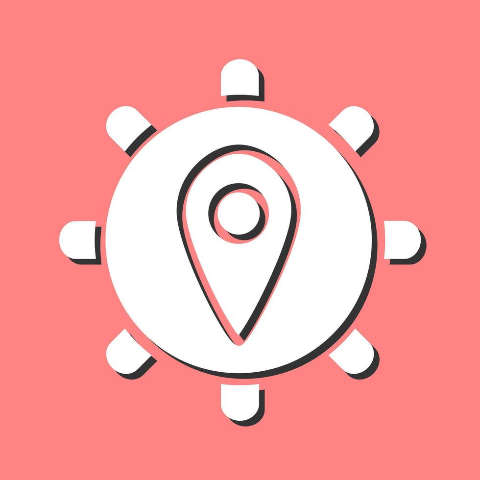 icono de vector de configuración de ubicación
