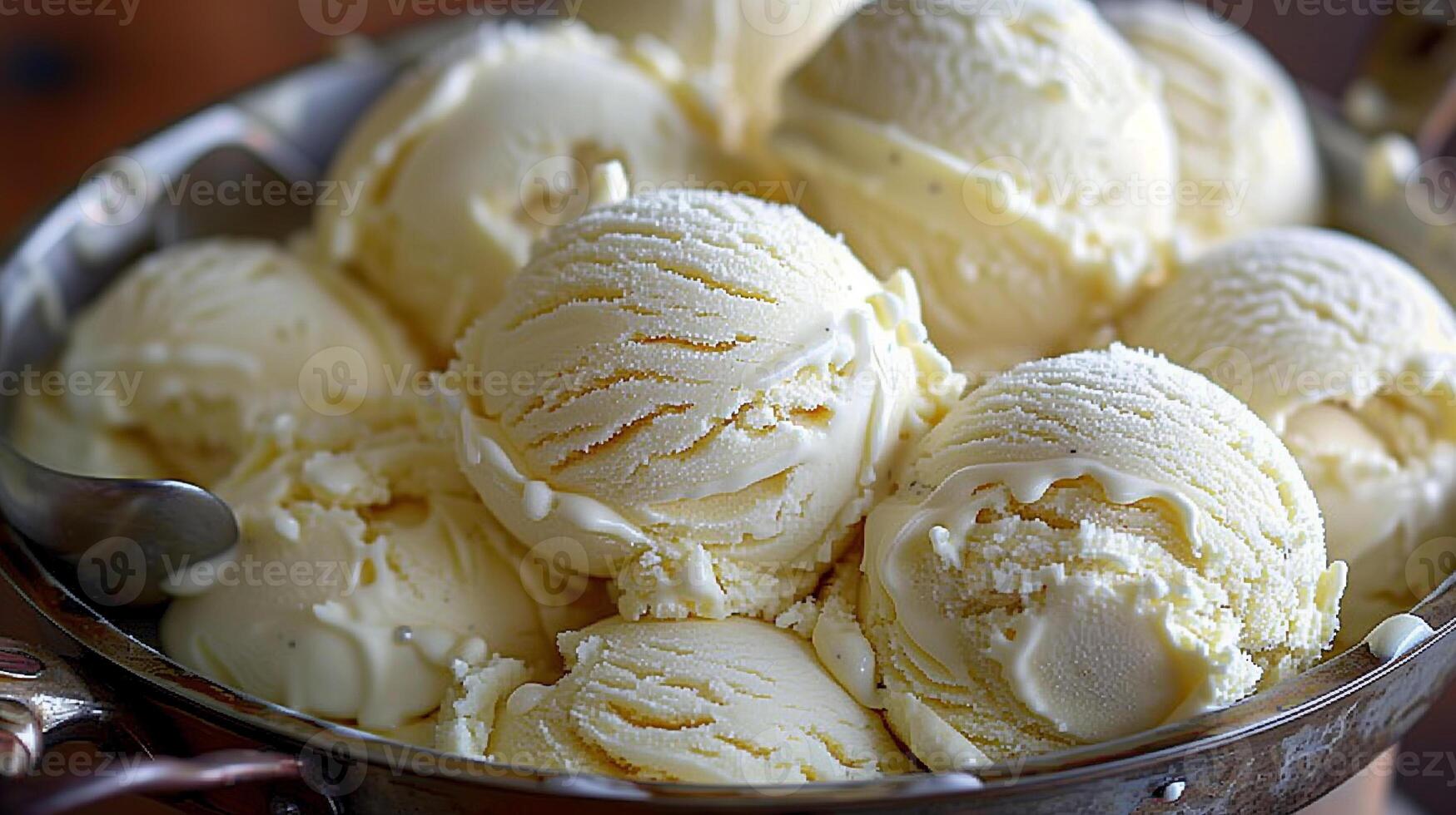 AI generated Ice Cream On Bowl Background photo