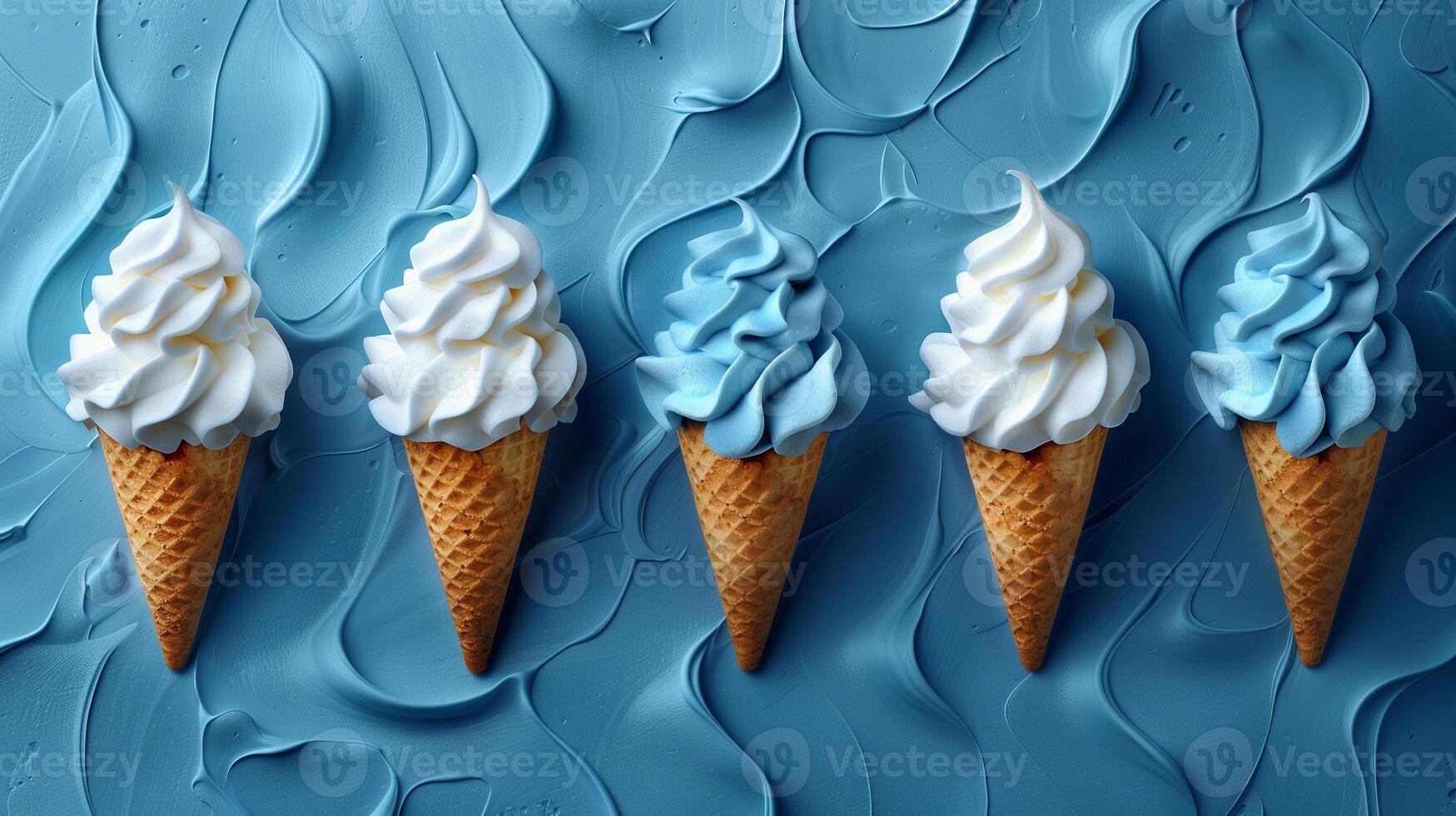 AI generated Ice Cream Cone Background photo