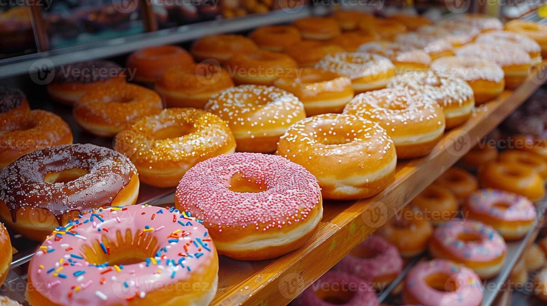 AI generated Delicious Donut Background photo