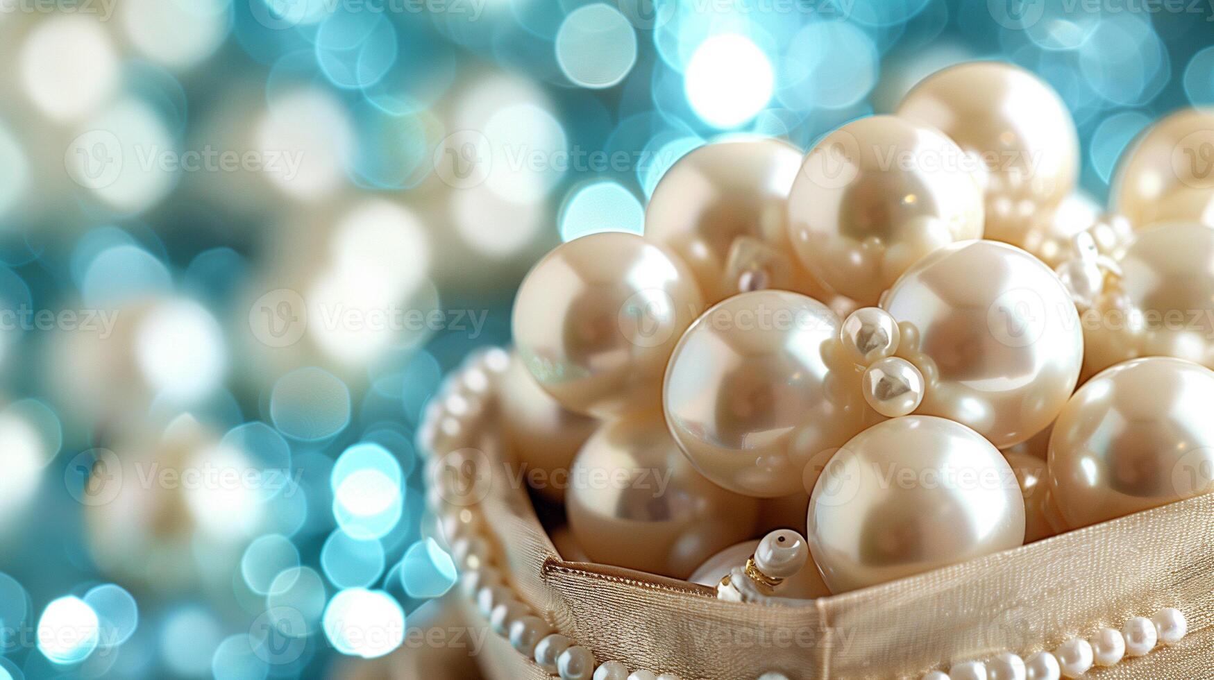 AI generated Pearl Pile Background photo