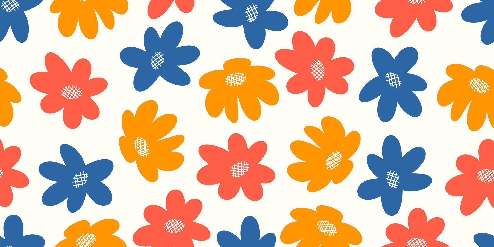 Floral botanical seamless pattern design. Seamless background. Suitable for fabric, textiles, clothing, wrapping paper, cover, interior design, and background. vector