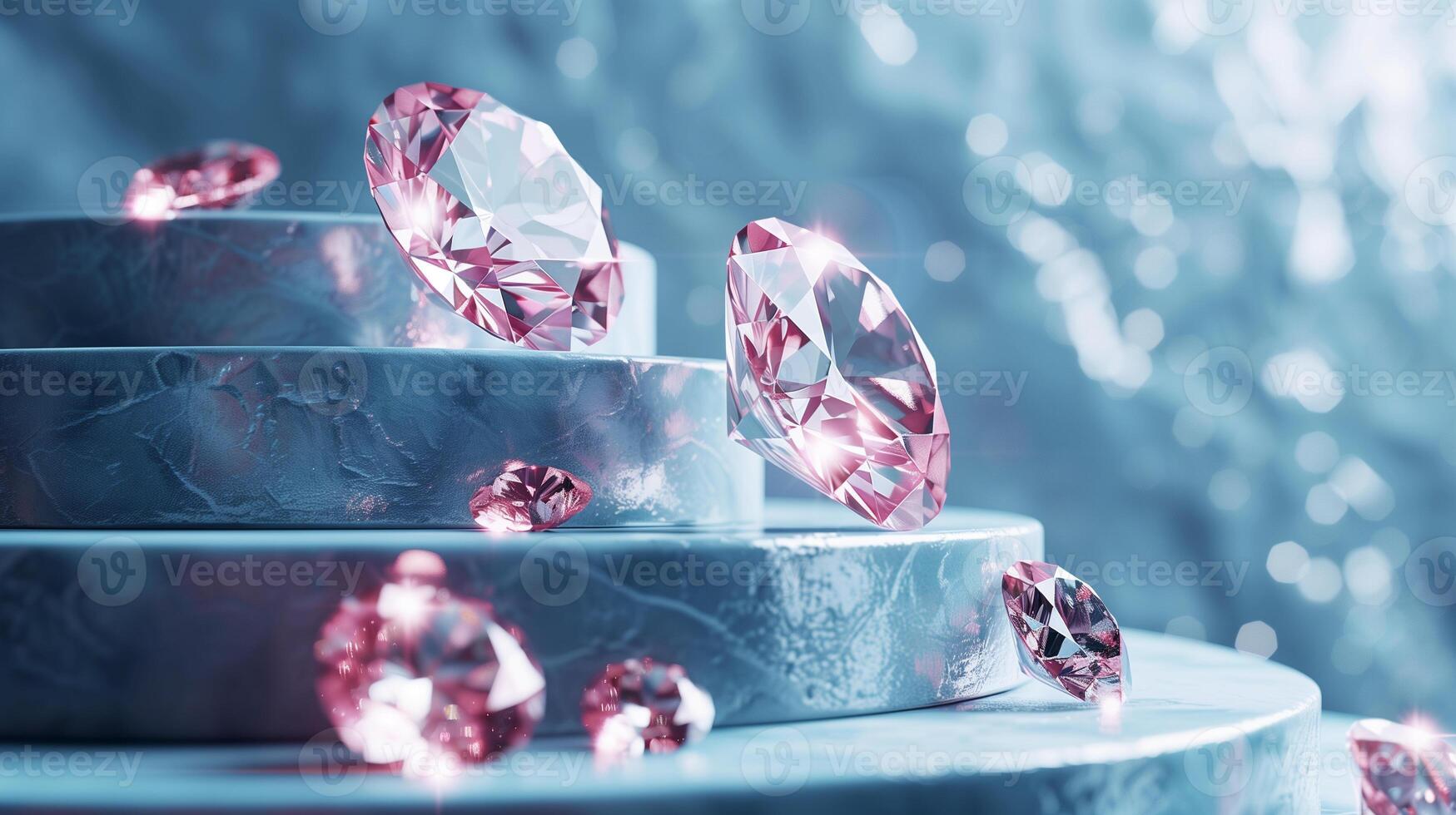 AI generated Pink Diamond Background photo