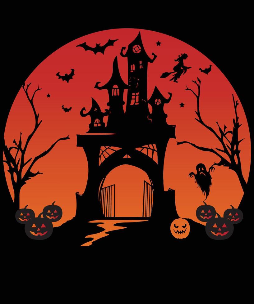 Halloween tee shirt design vector file design