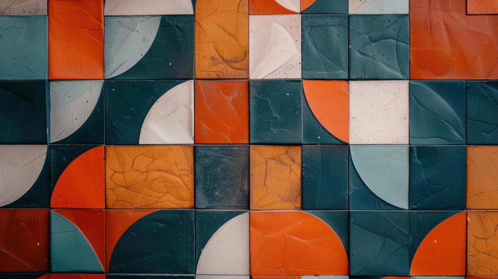 AI generated Abstract wallpaper with tile-inspired patterns in close proximity photo