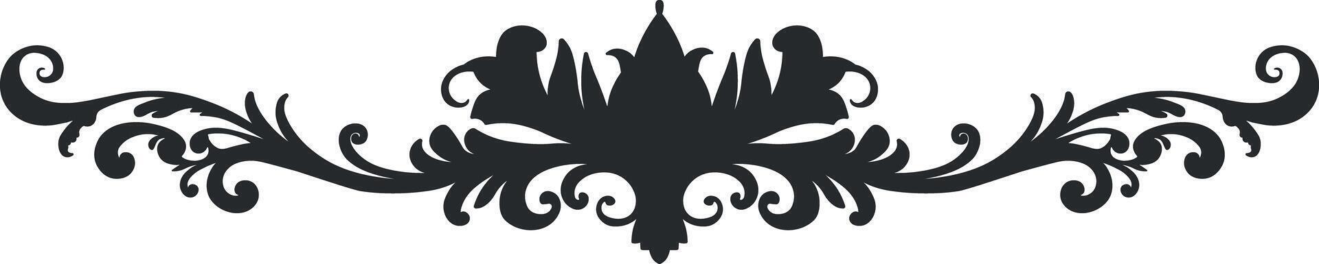 black and white ornament pattern without background vector