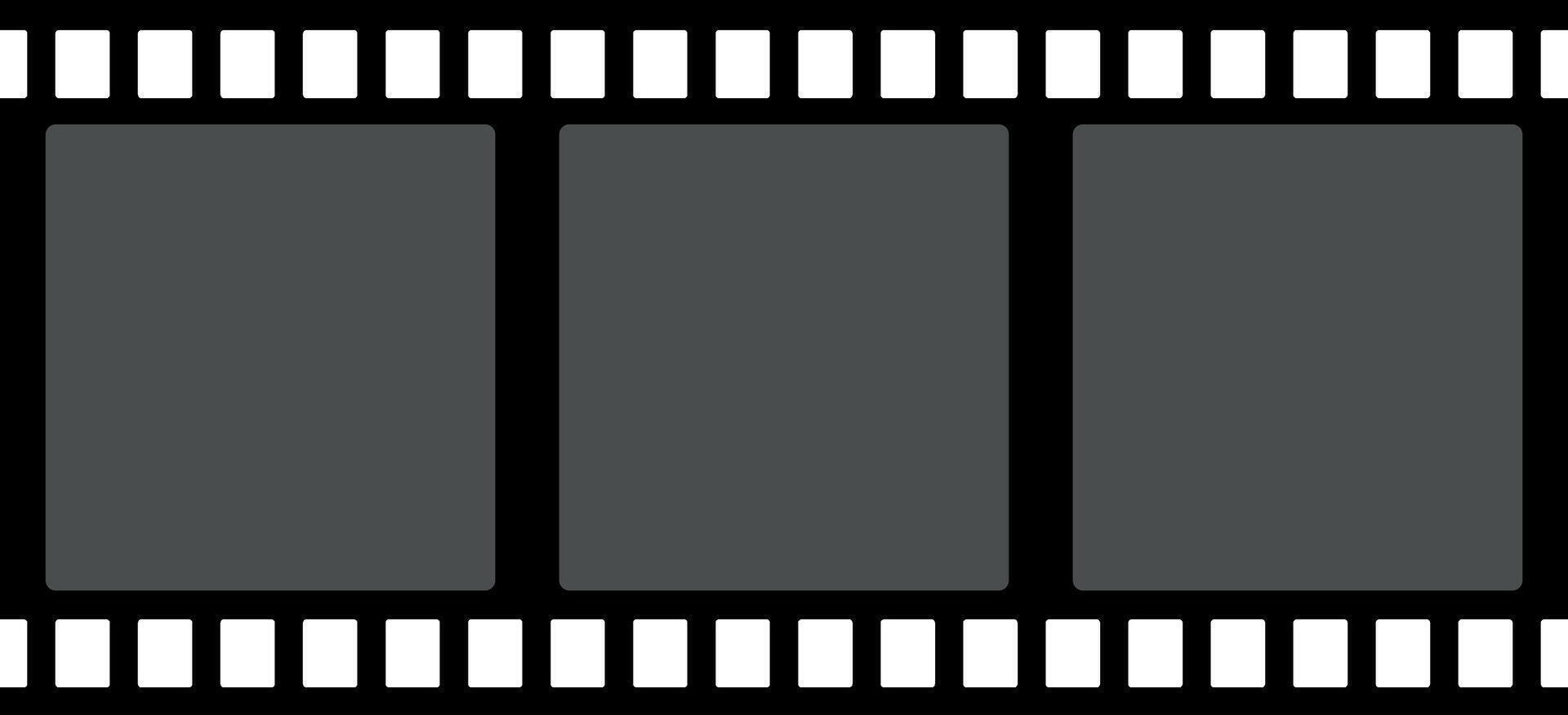 photo film frame black without background vector