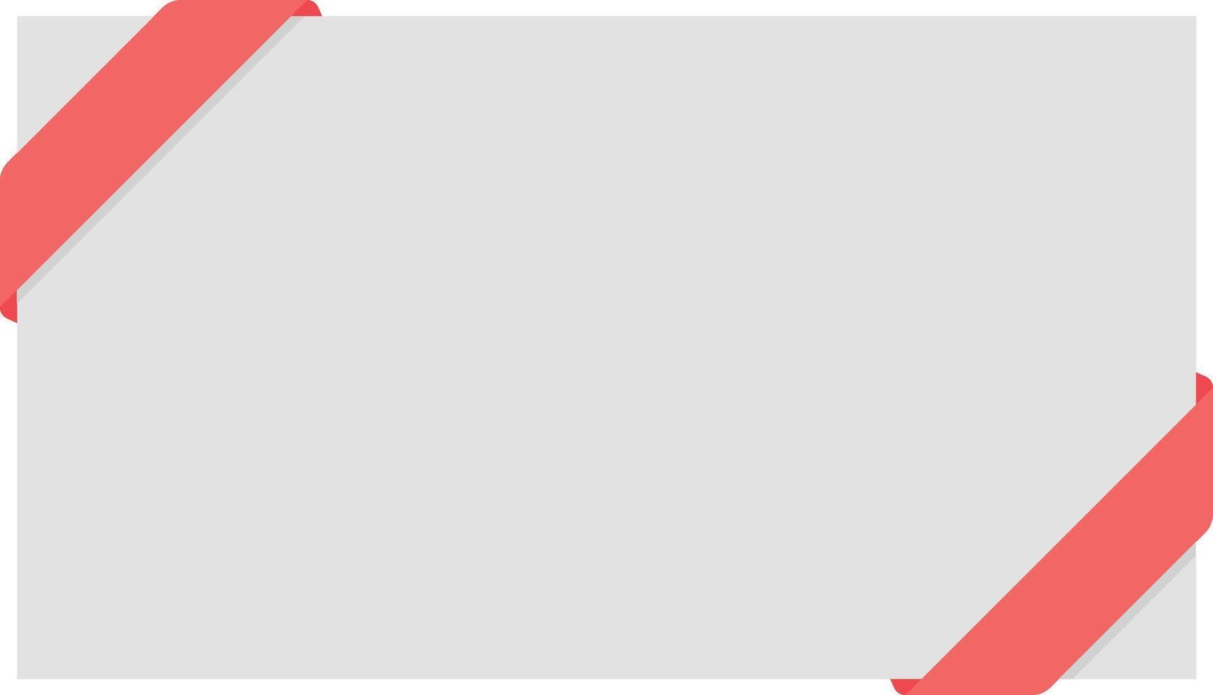 frame for text without background with red ribbon vector