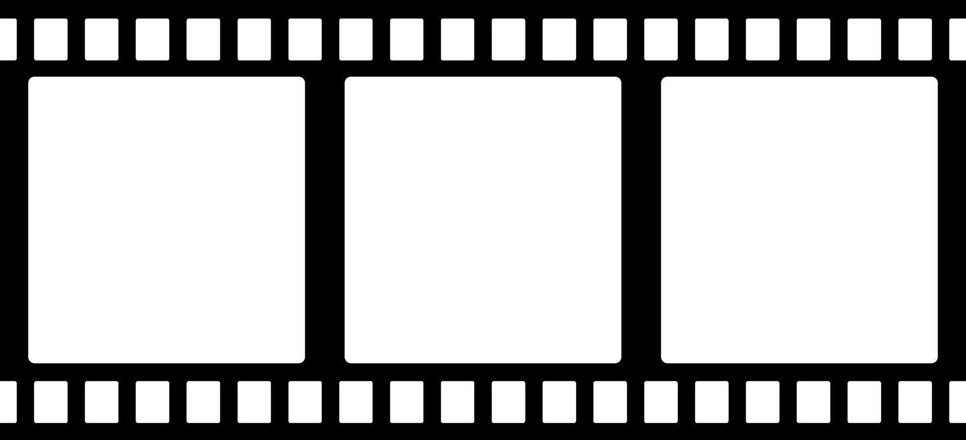 photo film frame black without background vector