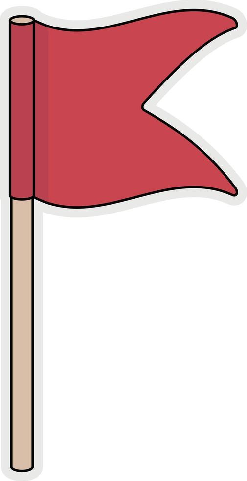 flag on a stick vector