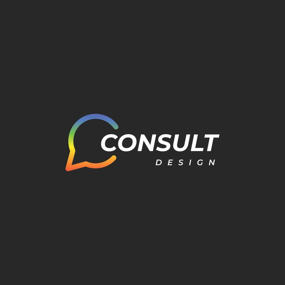 Modern Gradient Consulting agency logo template design concept vector