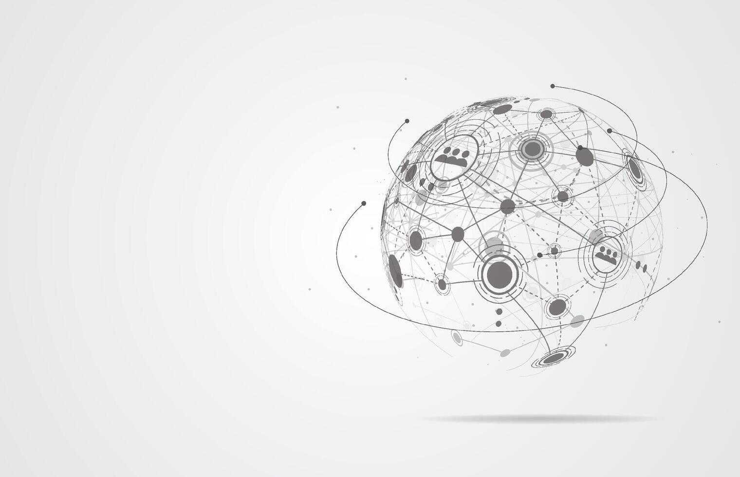 Global network connection. World map point and line composition concept of global business. Vector Illustration