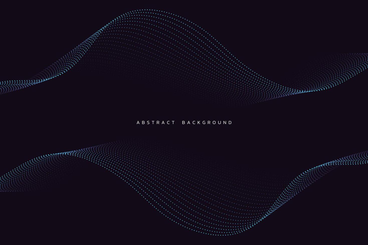 Abstract background with flowing curve particles. Modern dots pattern design element. Futuristic technology concept. Vector illustration