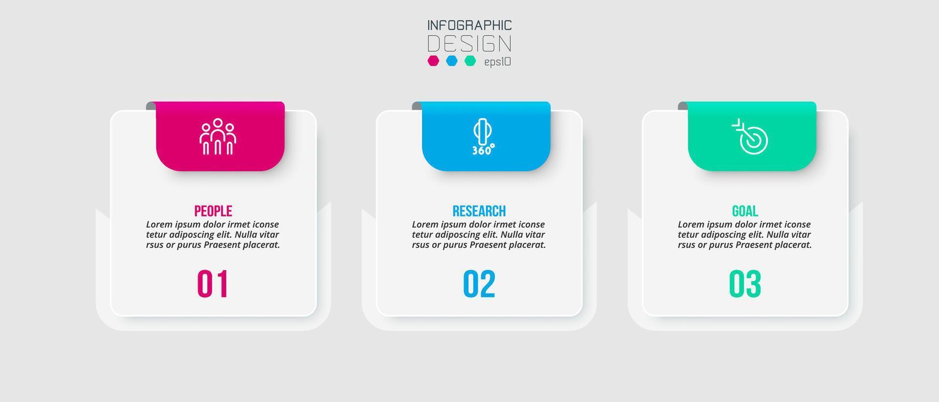 Infographic template business concept with step. vector