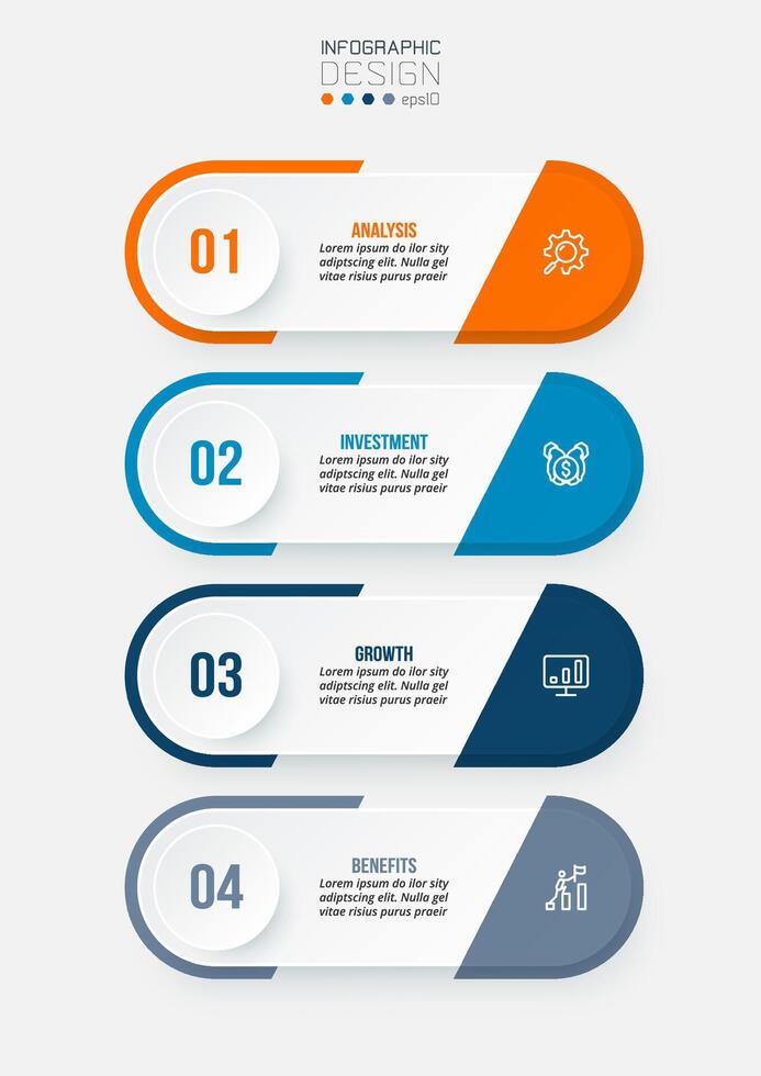 Infographic template business concept with workflow. vector