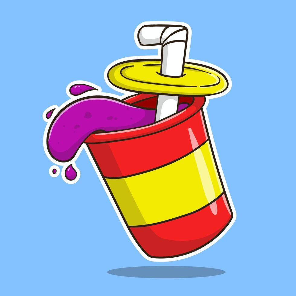 flat design Fresh soda drink vector illustration