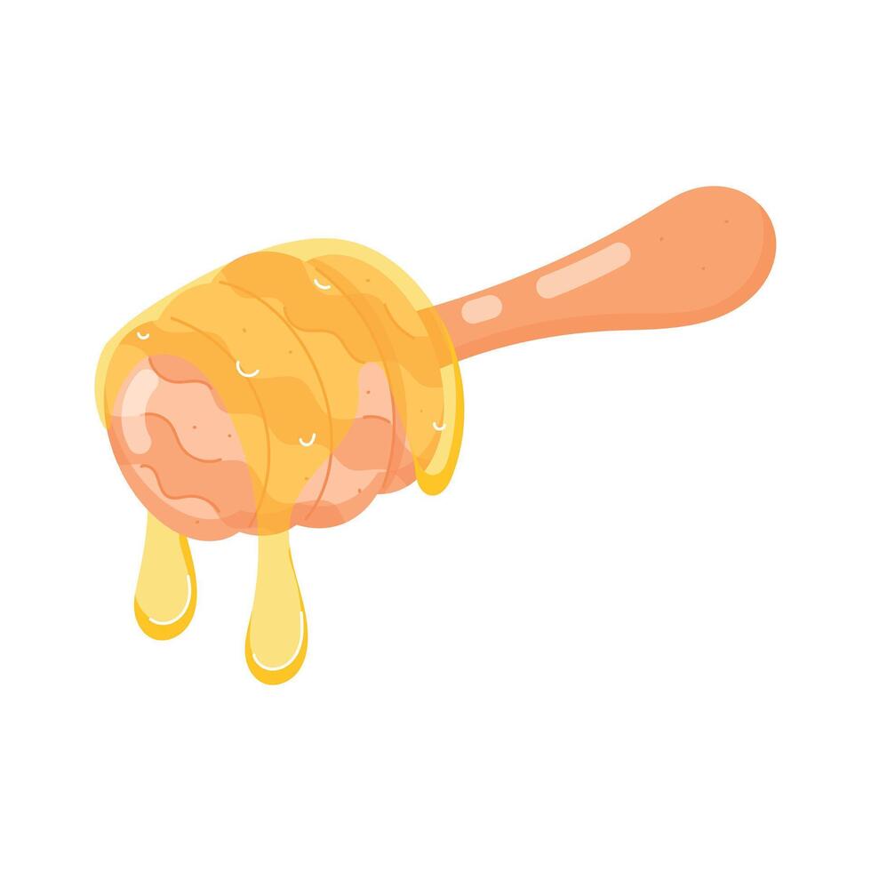 Honey Foods Flat Stickers vector