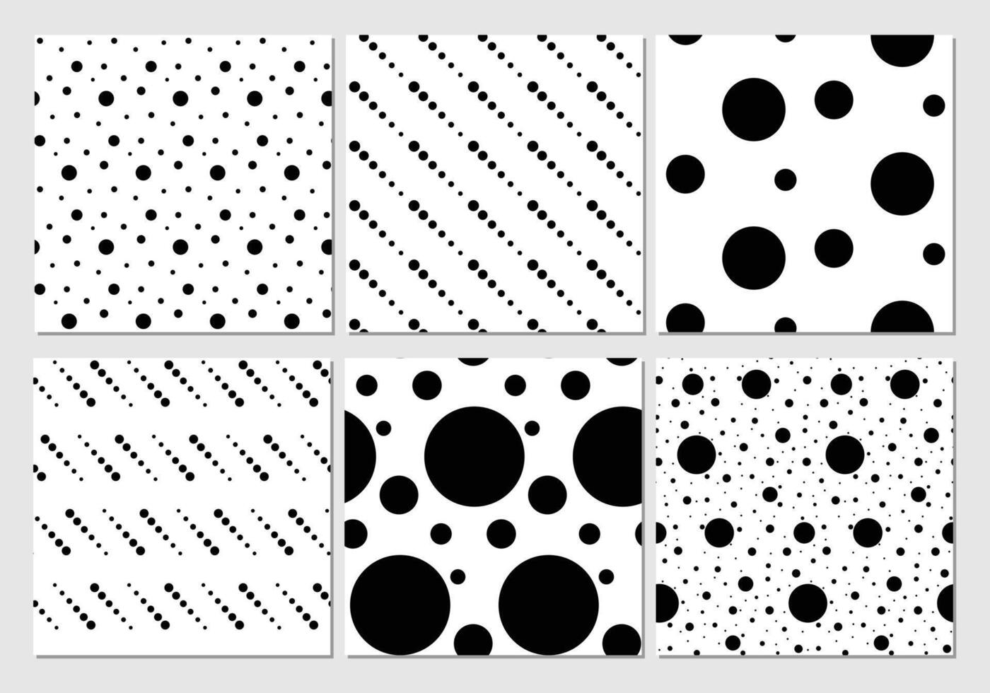 Polka dots random vector illustration sets