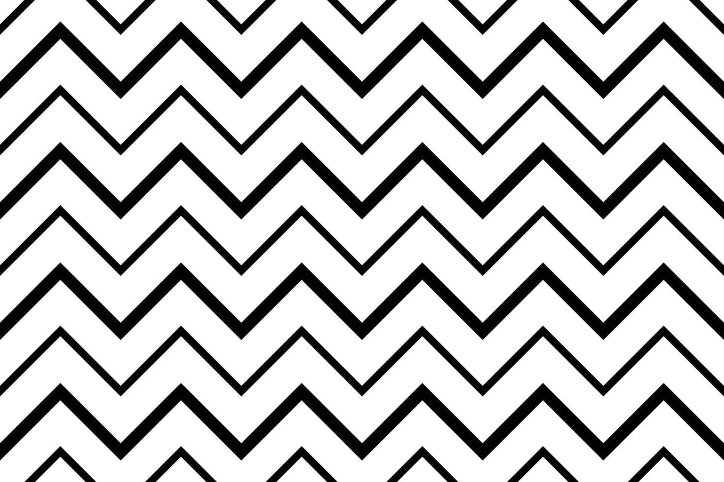 Black zig zag pattern seamless texture isolated on white vector