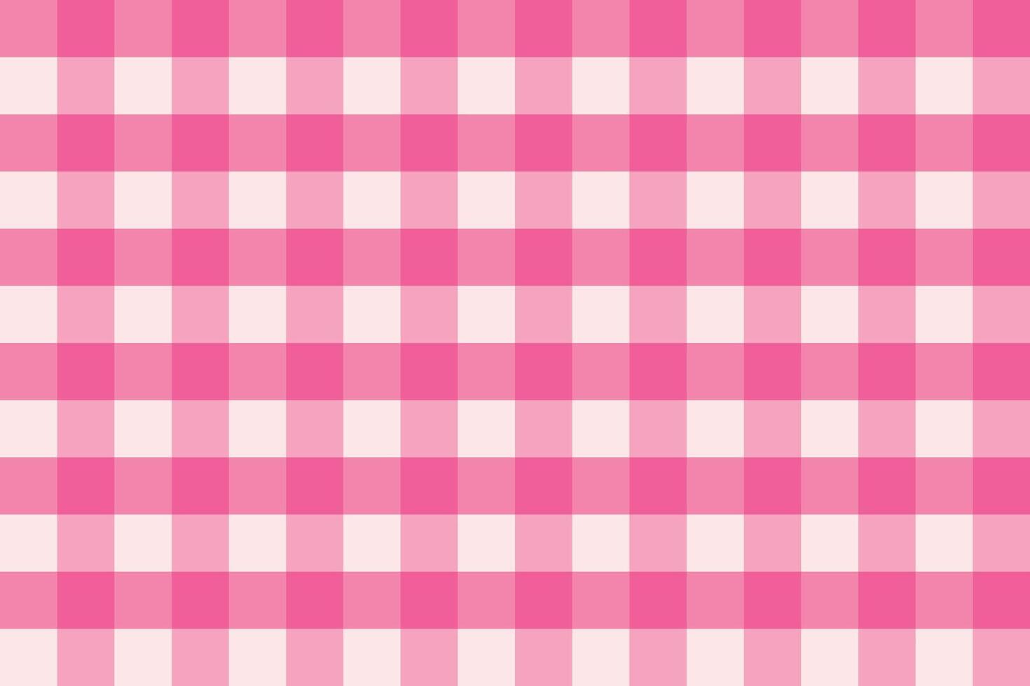 Pink checkered fabric square cute kitchen seamless pattern vintage. Vector illustration