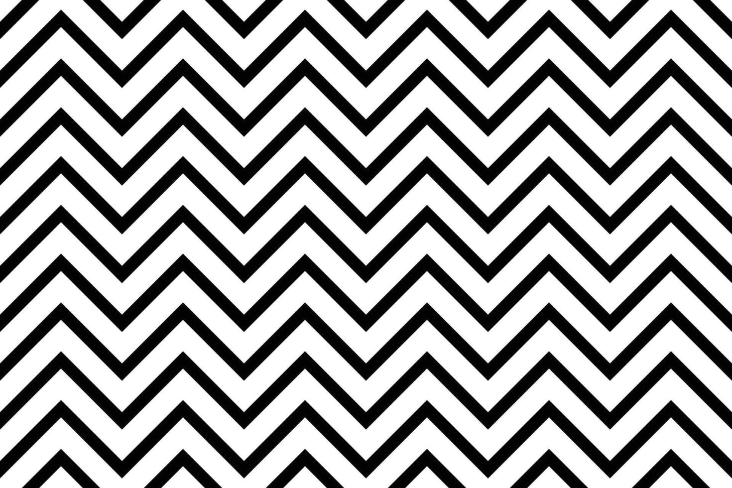 Black zig zag pattern seamless texture isolated on white vector