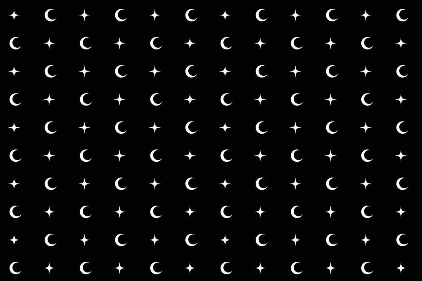 White sparkles and crescent moon texture pattern seamless isolated on black background vector