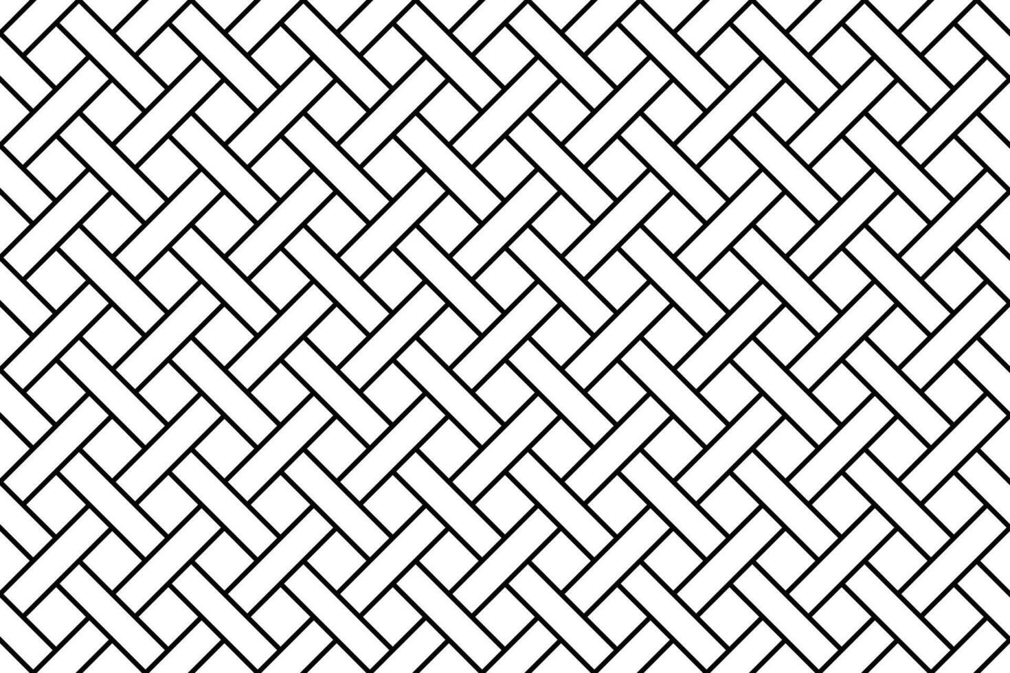 Seamless pattern white crosshatch with black line isolated on white background vector