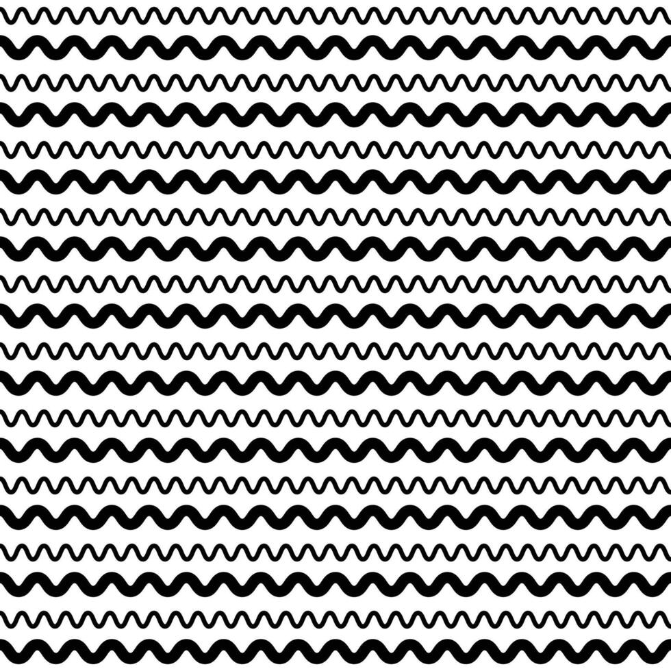 Black line wave abstract isolated on white background. Monochrome elegant texture vector