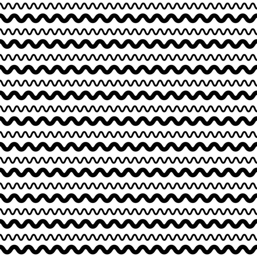 Black line wave abstract isolated on white background. Monochrome elegant texture vector