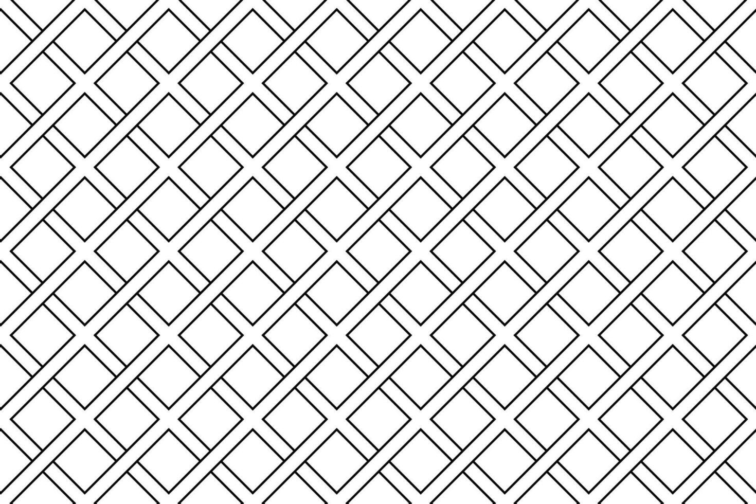 Seamless pattern white crosshatch with black line isolated on white background vector