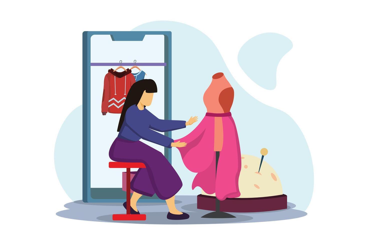 Fashion Style Flat Illustration Design vector