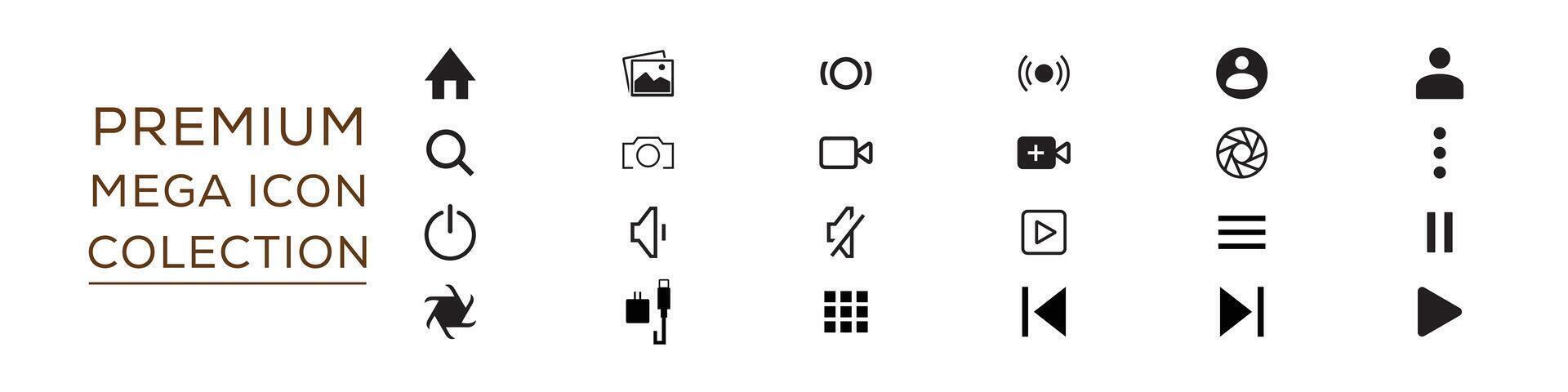 Premium Mega set of icons in the trendy line style. Business, e-commerce, finance, accounting. Vector illustration.