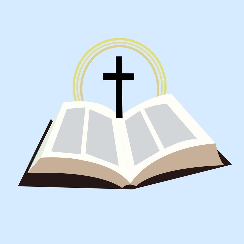 Bible book Organic shape. vector illustration.