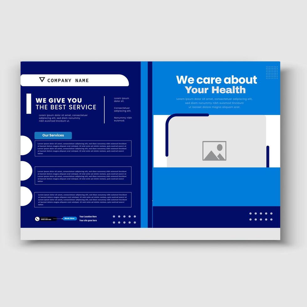 Corporate healthcare and medical a4 flyer design template vector