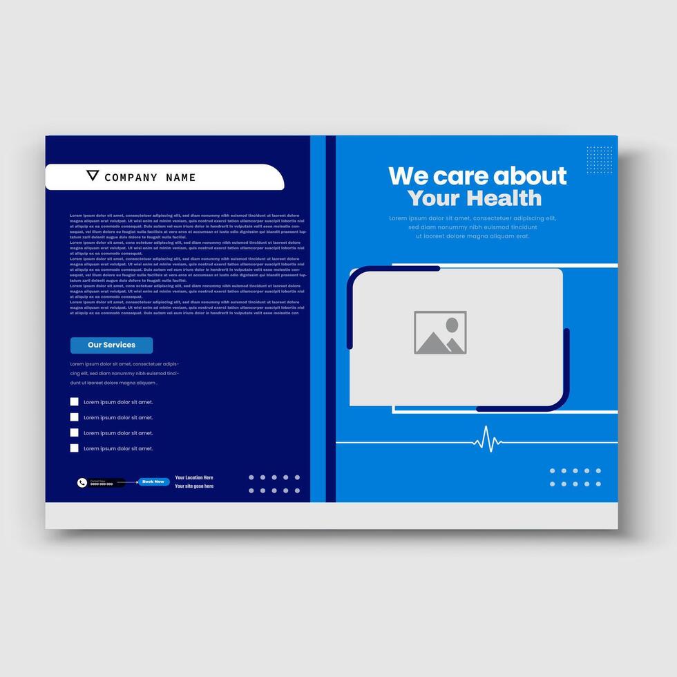 Corporate healthcare and medical a4 flyer design template vector