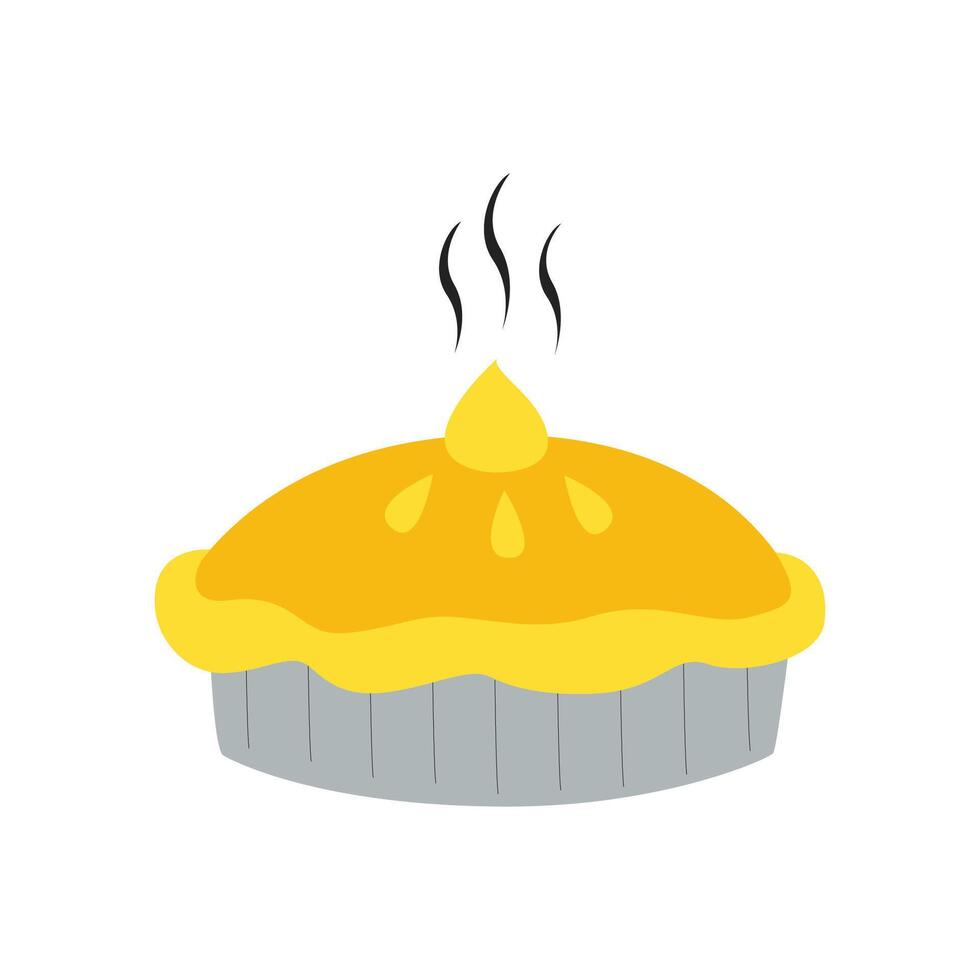 vector ilustración de caliente tarta aislado en blanco antecedentes.