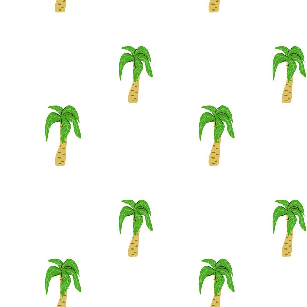 Palm tree minimalistic tropical pattern background for textile vector