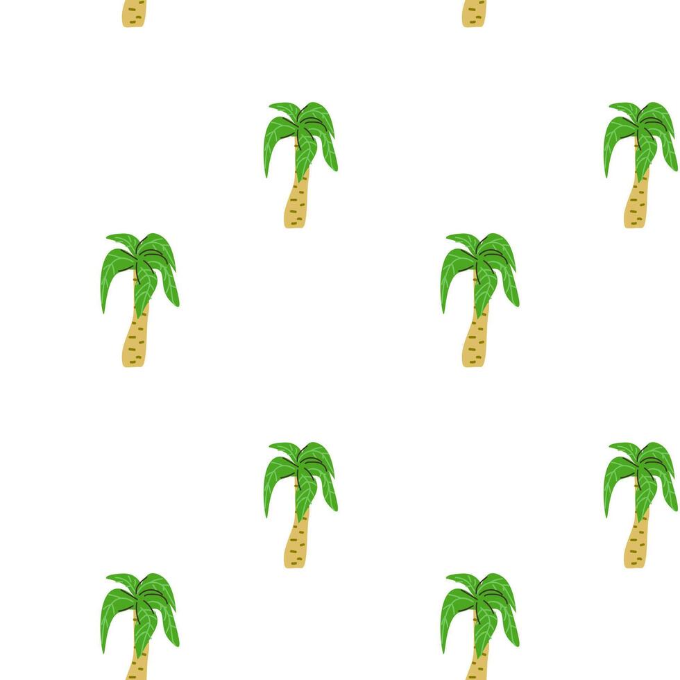 Palm tree minimalistic tropical pattern background for textile vector