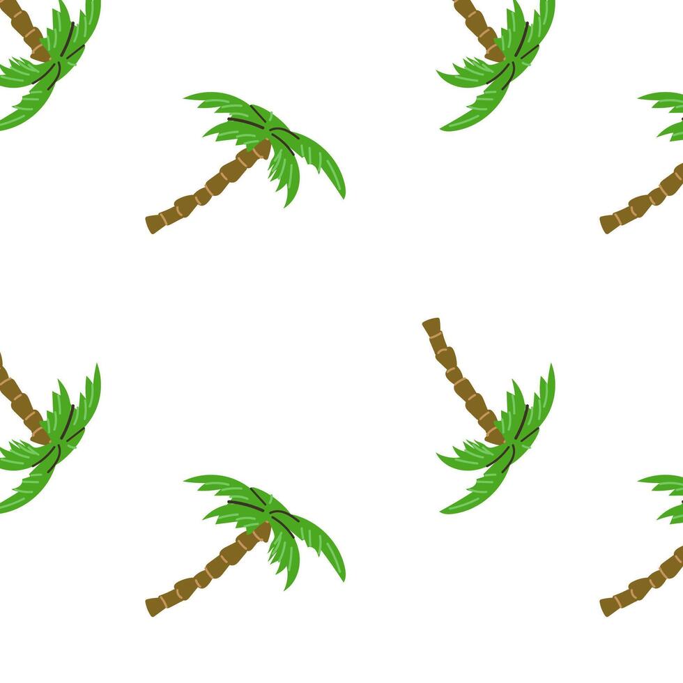 Palm tree minimalistic pattern background for textile vector