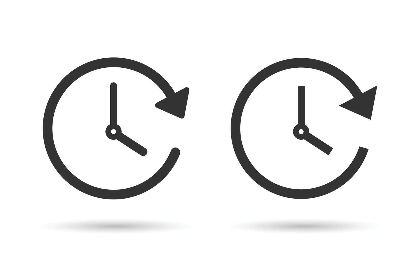 Time icon. Clock icon vector illustration.