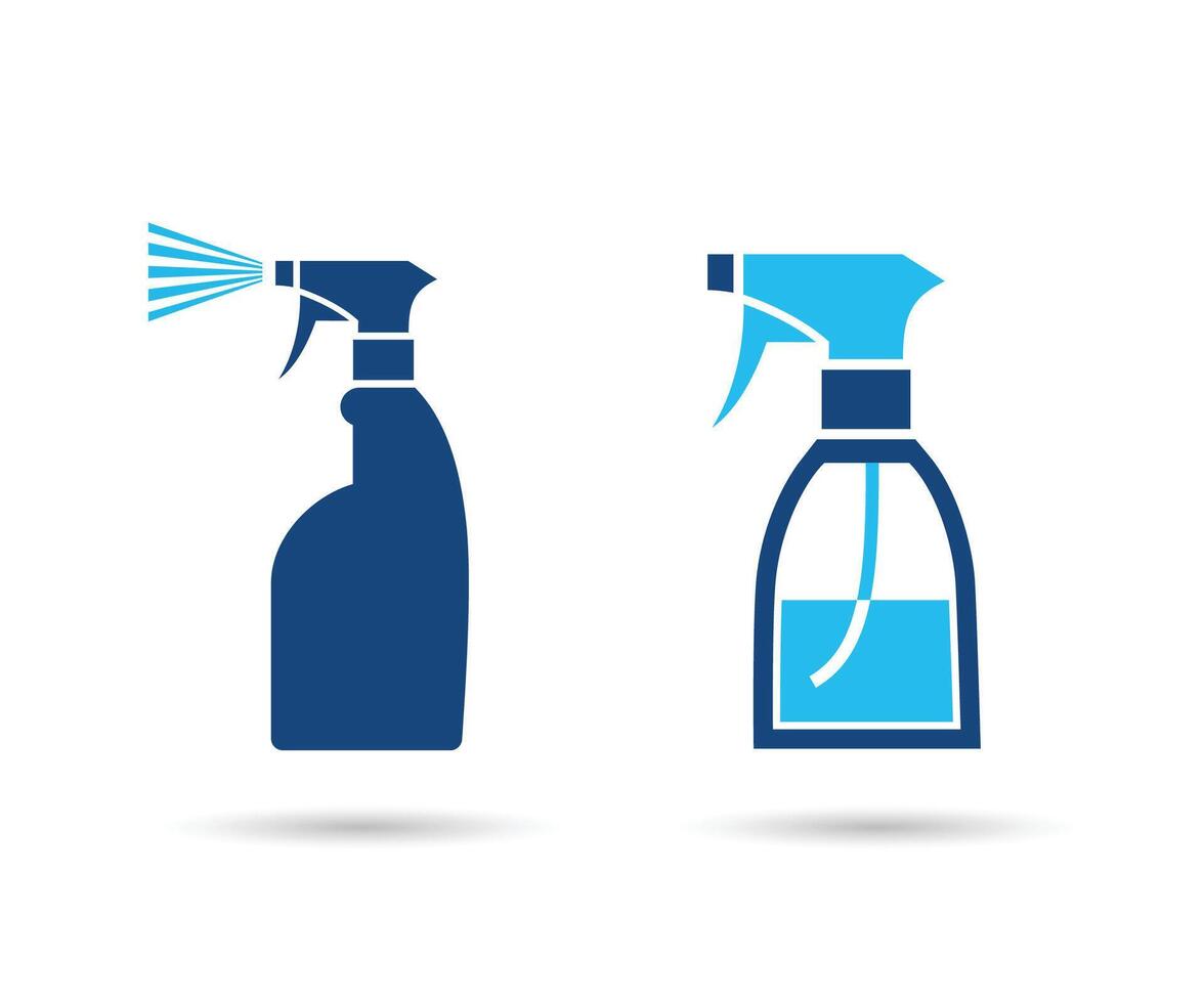 Spray bottle icon set. Cleaning spray bottle vector icon.